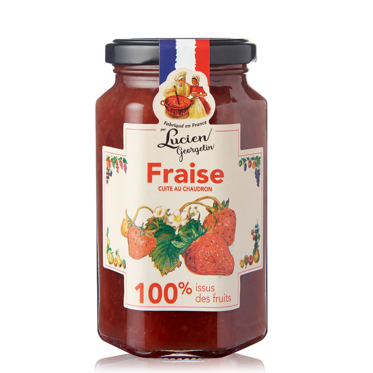 LUCIEN GEORGELIN Confiture à la fraise 100% fruits 300g