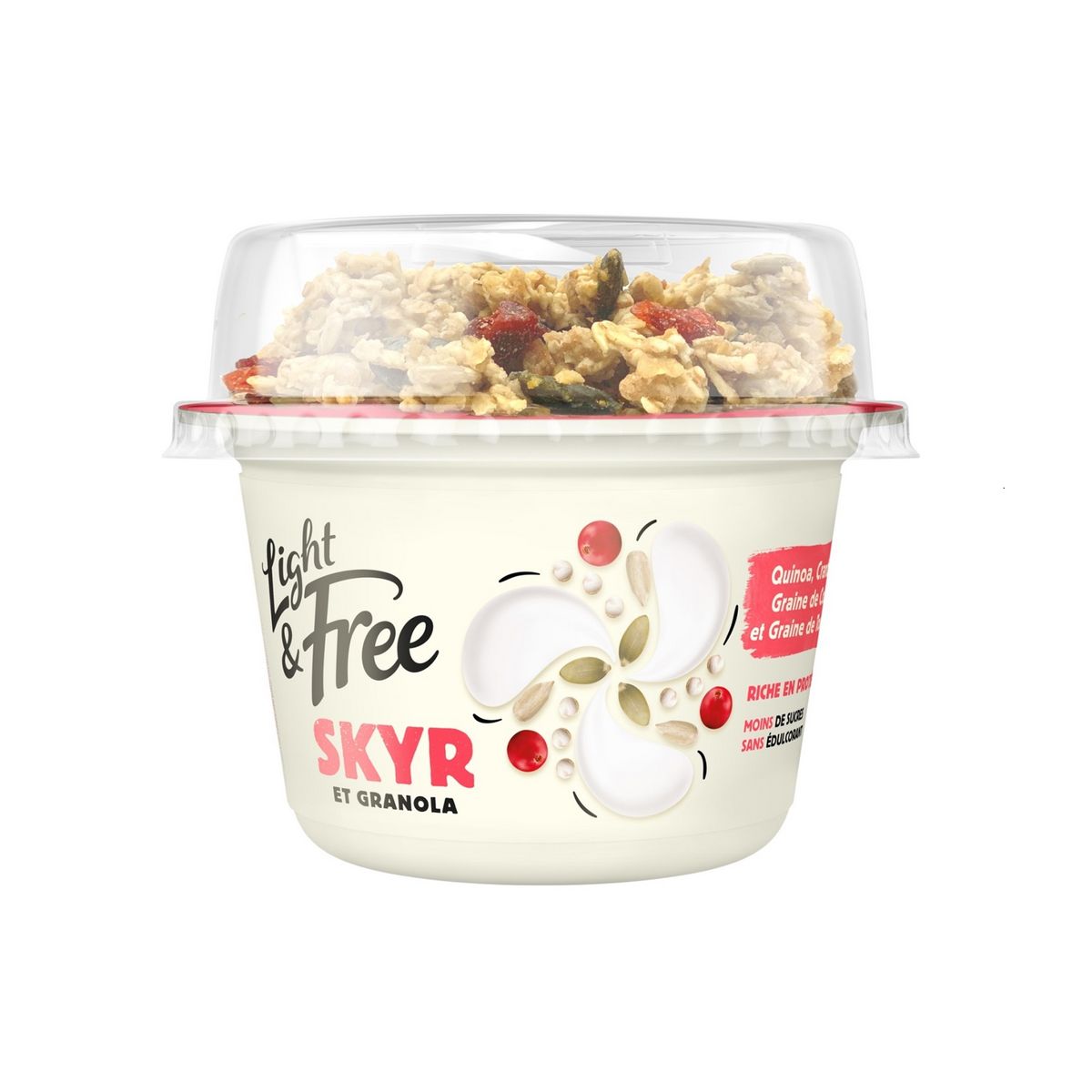 LIGHT&FREE Skyr et granola sur lit de fraise 145g