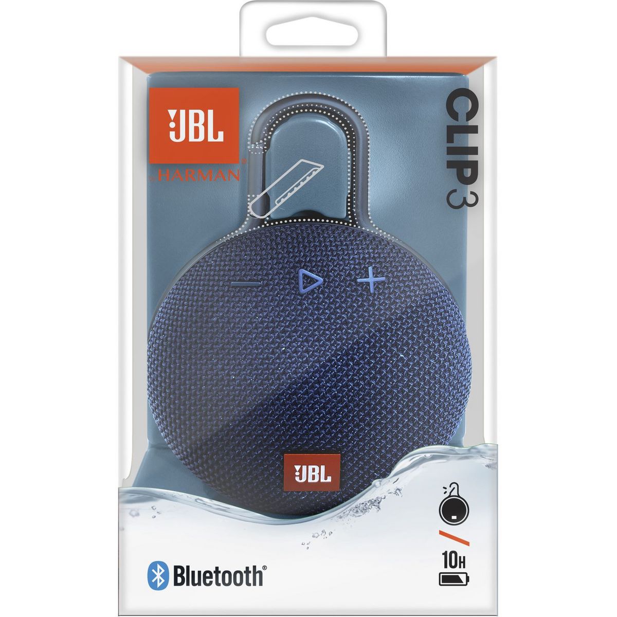 JBL Enceinte portable Bluetooth étanche - Clip 3 - Bleu
