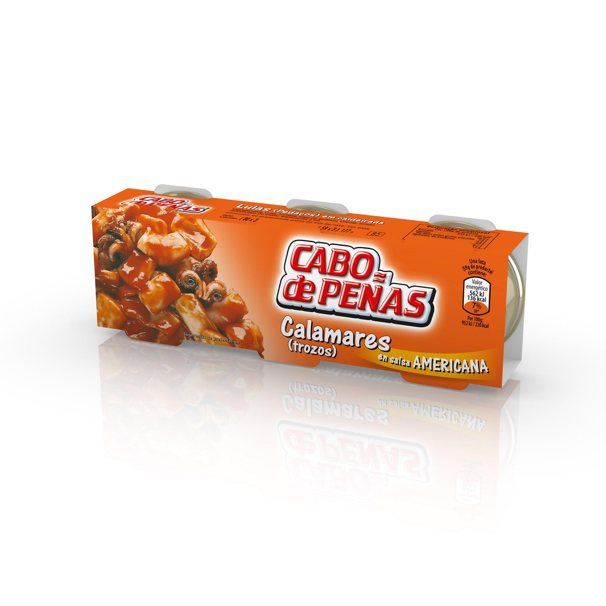 CABO DE PENAS Calamars à la sauce américaine 3*80g 240g