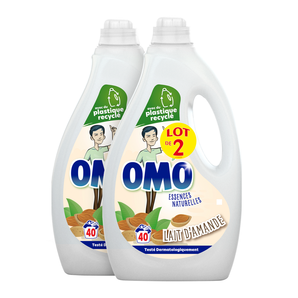 Lessive Liquide au Lait d'Amande 2L – OMO – Yan Price – La Réunion