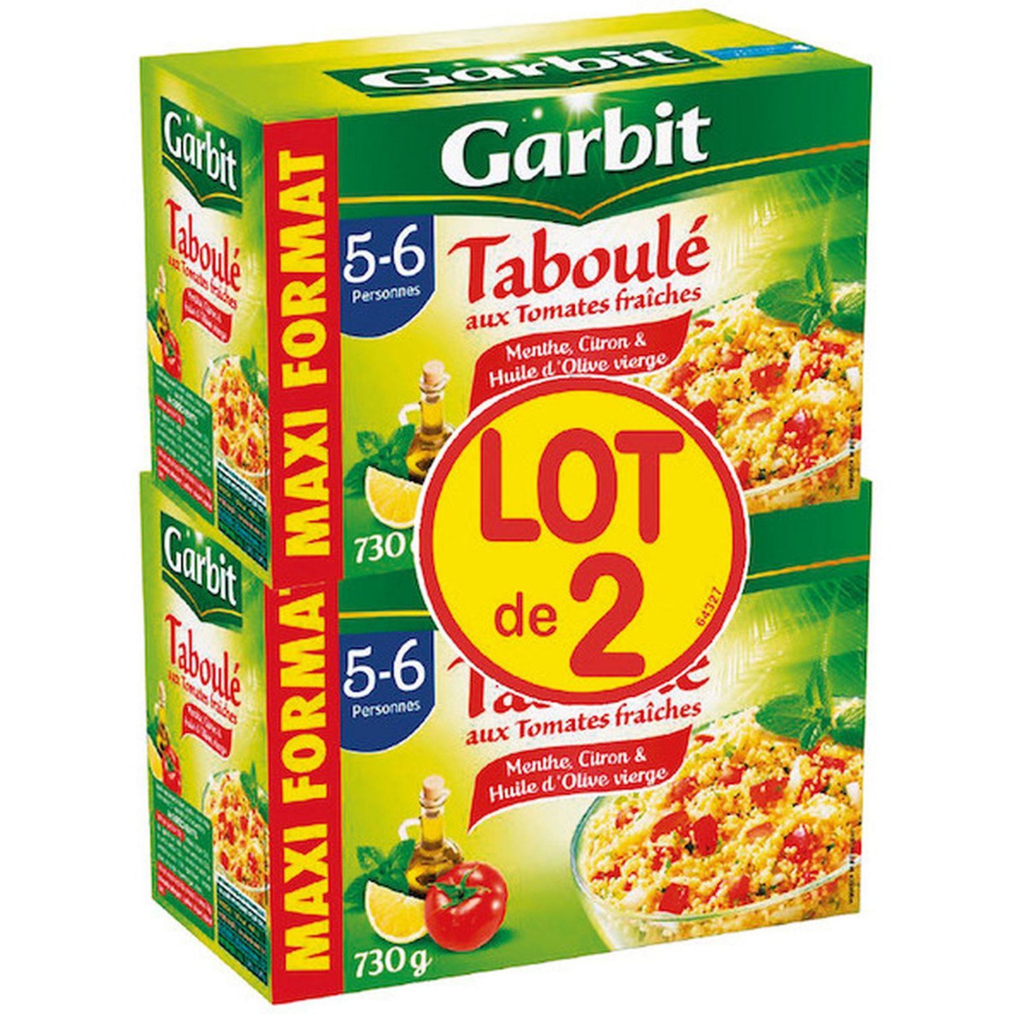 GARBIT Taboulé aux tomates fraiches 2x730g pas cher - Auchan.fr