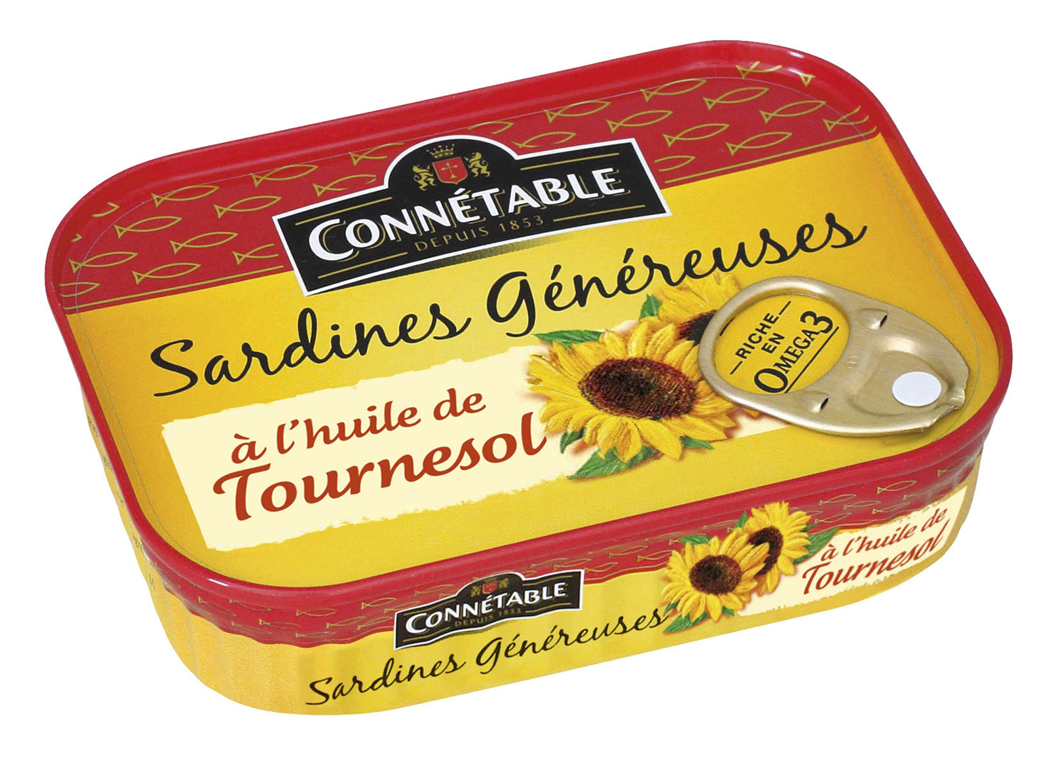 CONNETABLE Sardines Généreuses à l'huile de tournesol 140g