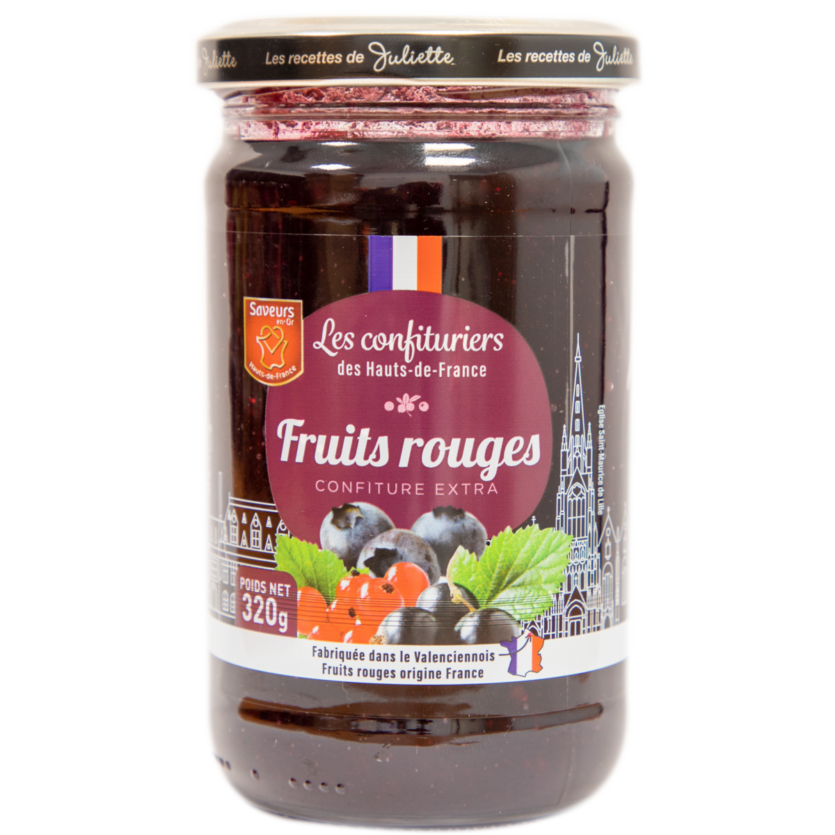 LES CONFITURIERS DES HAUTS DE FRANCE Confiture extra de fruits rouges 320g