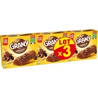 AUCHAN Crousti barres de céréales au chocolat noir 6 barres 126g