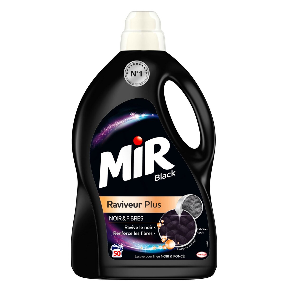 MIR Black lessive liquide raviveur linge noir 50 lavages 3l