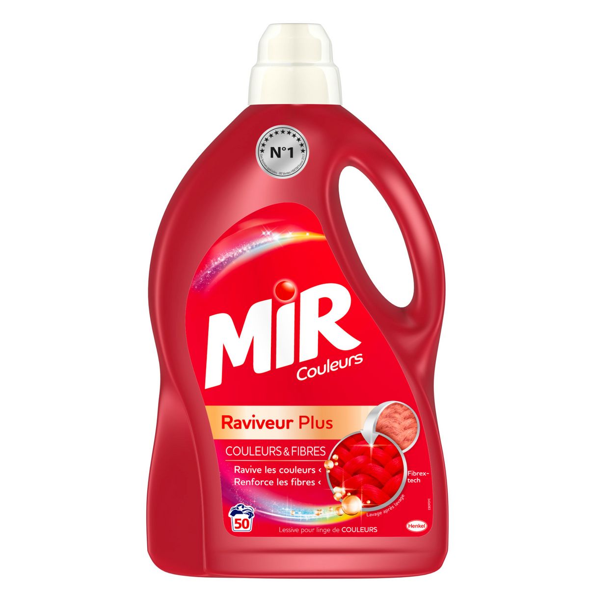 MIR Couleurs lessive liquide ravive et répare les couleurs 50 lavages 3l