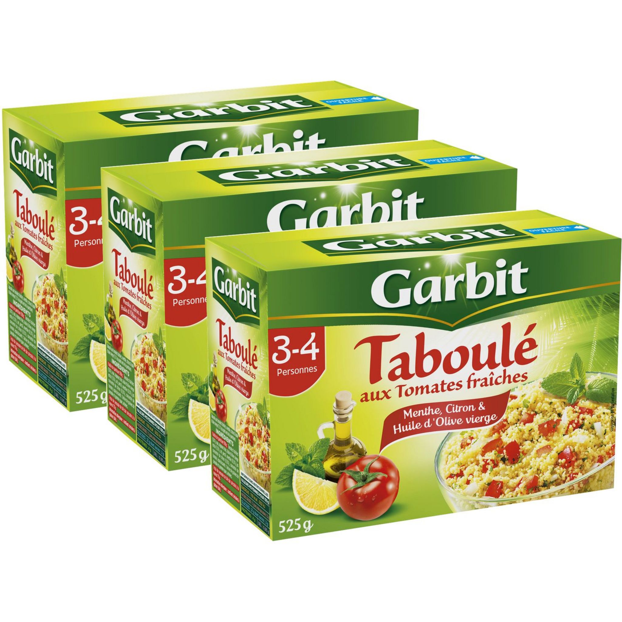 GARBIT Taboulé aux tomates fraiches boîte 2 +1 offerte pas cher - Auchan.fr
