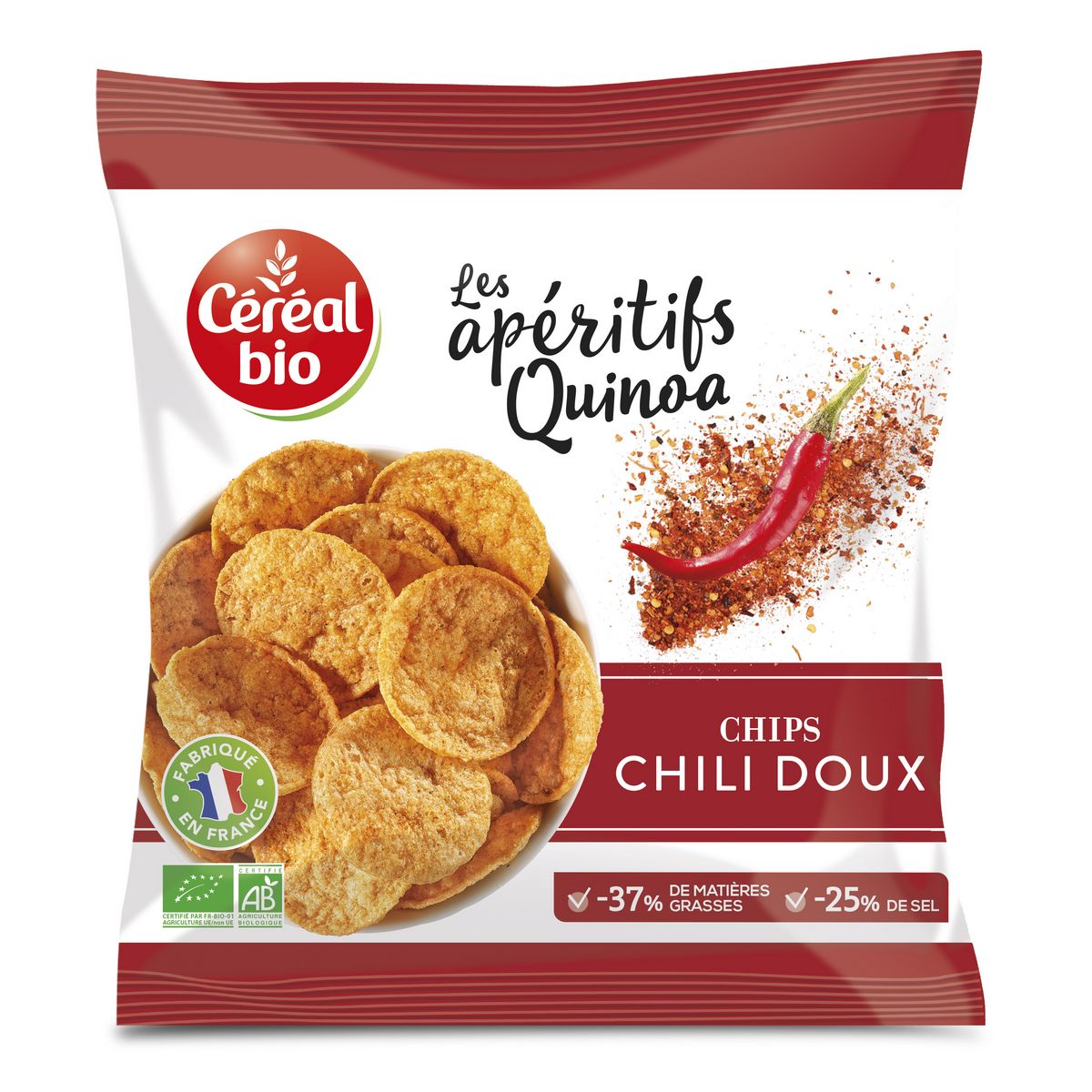 CÉRÉAL BIO Les Apéritifs quinoa chili doux 60g