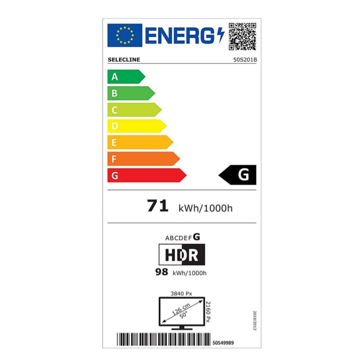 SELECLINE 50S201 TV LED 4K UHD 126 cm Smart TV 
