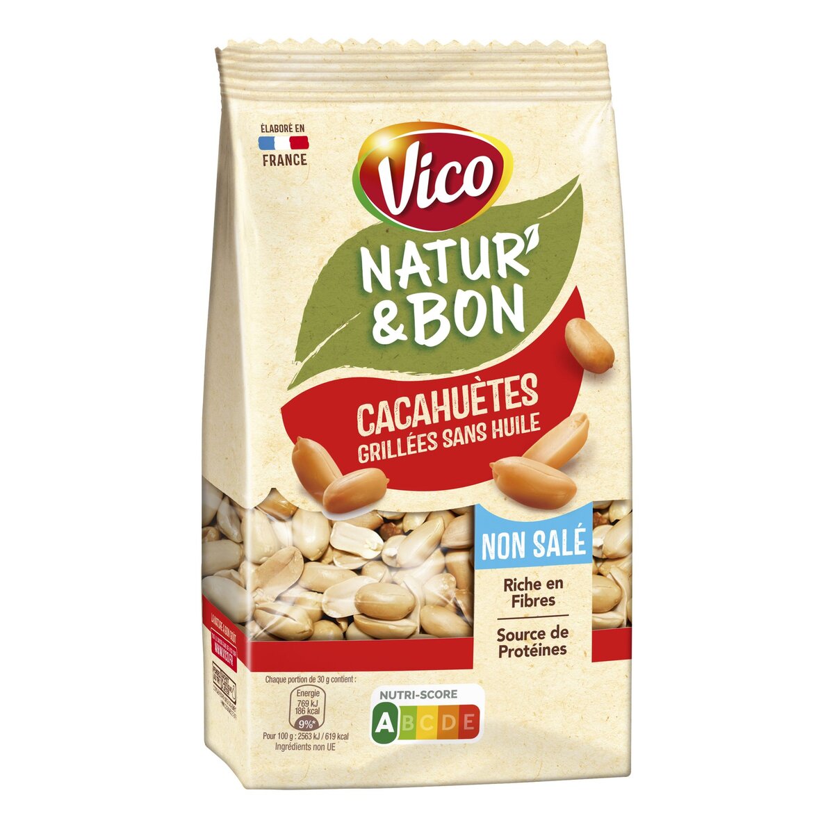 VICO Natur'et bon Cacahuètes grillées non salées 250g
