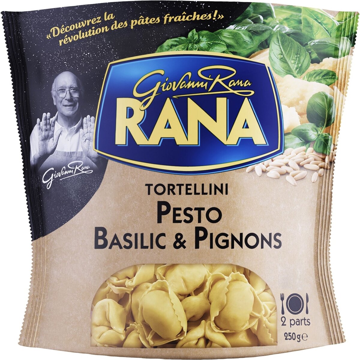 RANA Tortellini au pesto basilic et pignons 2 parts 250g
