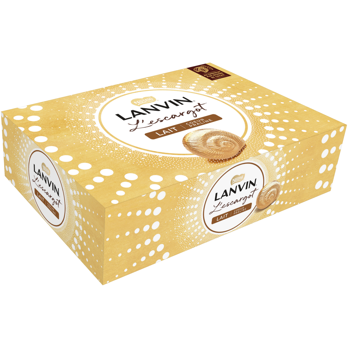 NESTLE Lanvin L'Escargot chocolats au lait cœur praliné 22 pièces 362g