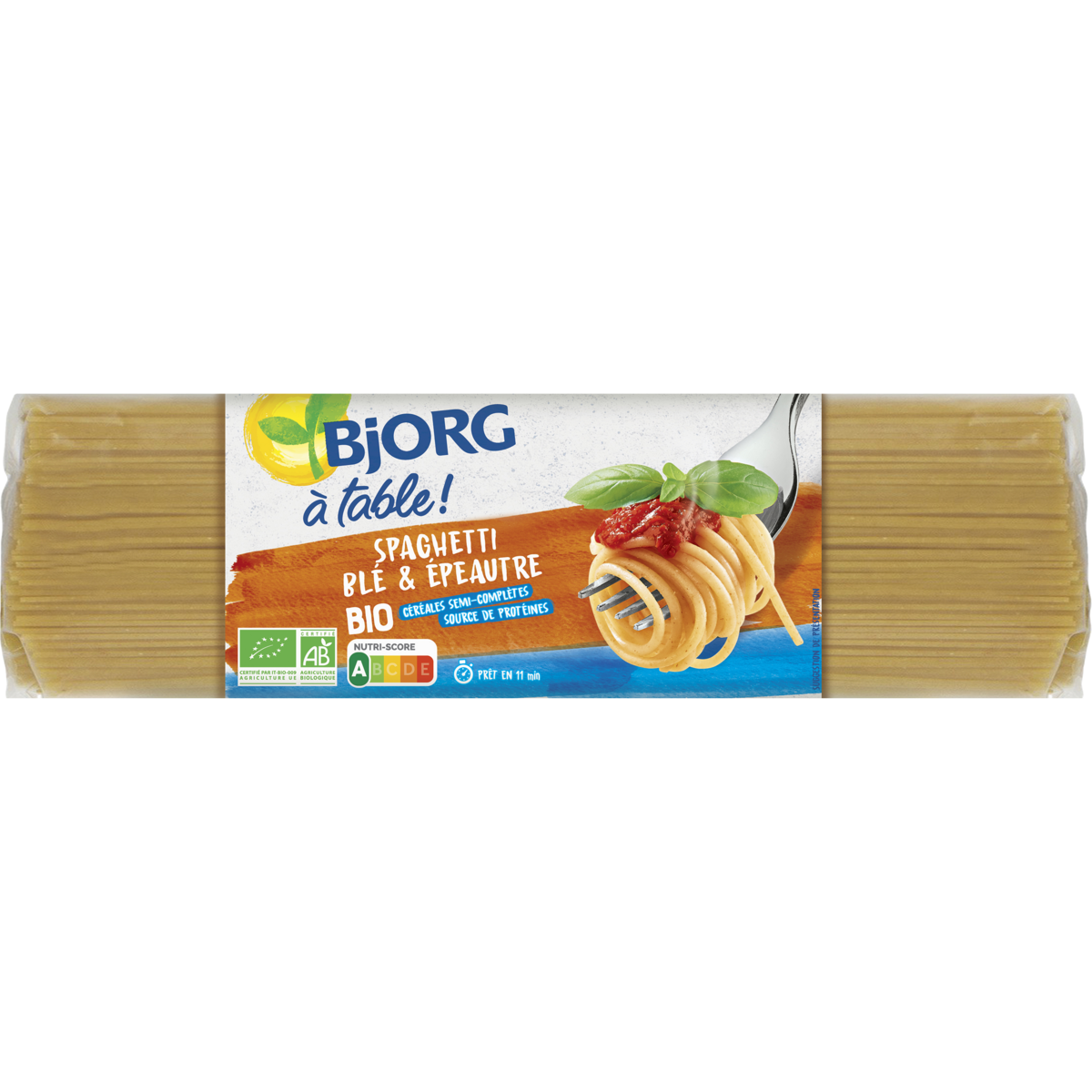 BJORG Spaghettis bio de blé dur et épeautre semi-complets 500g