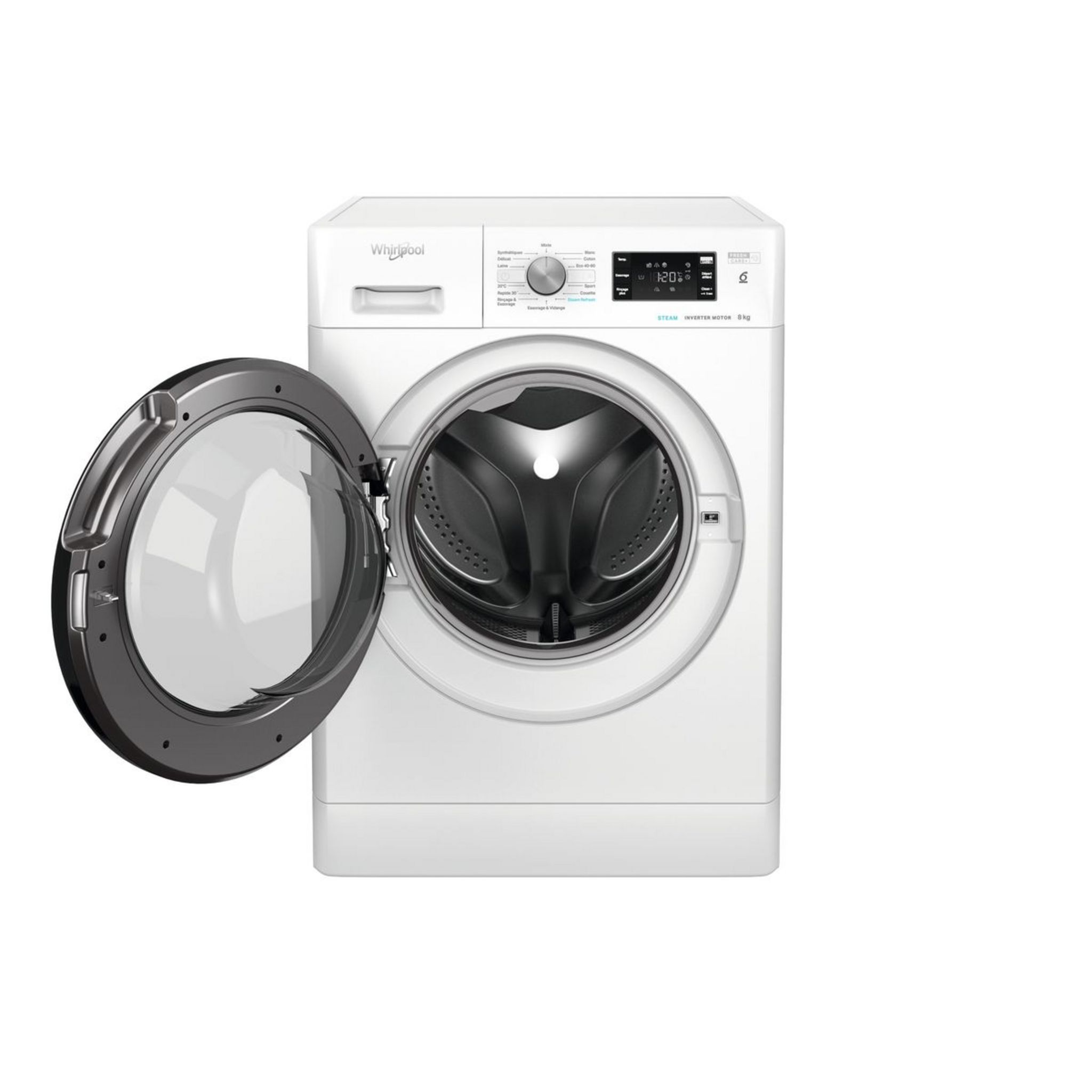 Voir la diapositive 8 : WHIRLPOOL Lave linge hublot FFB8458BVFR, 8 kg, 1400 T/min