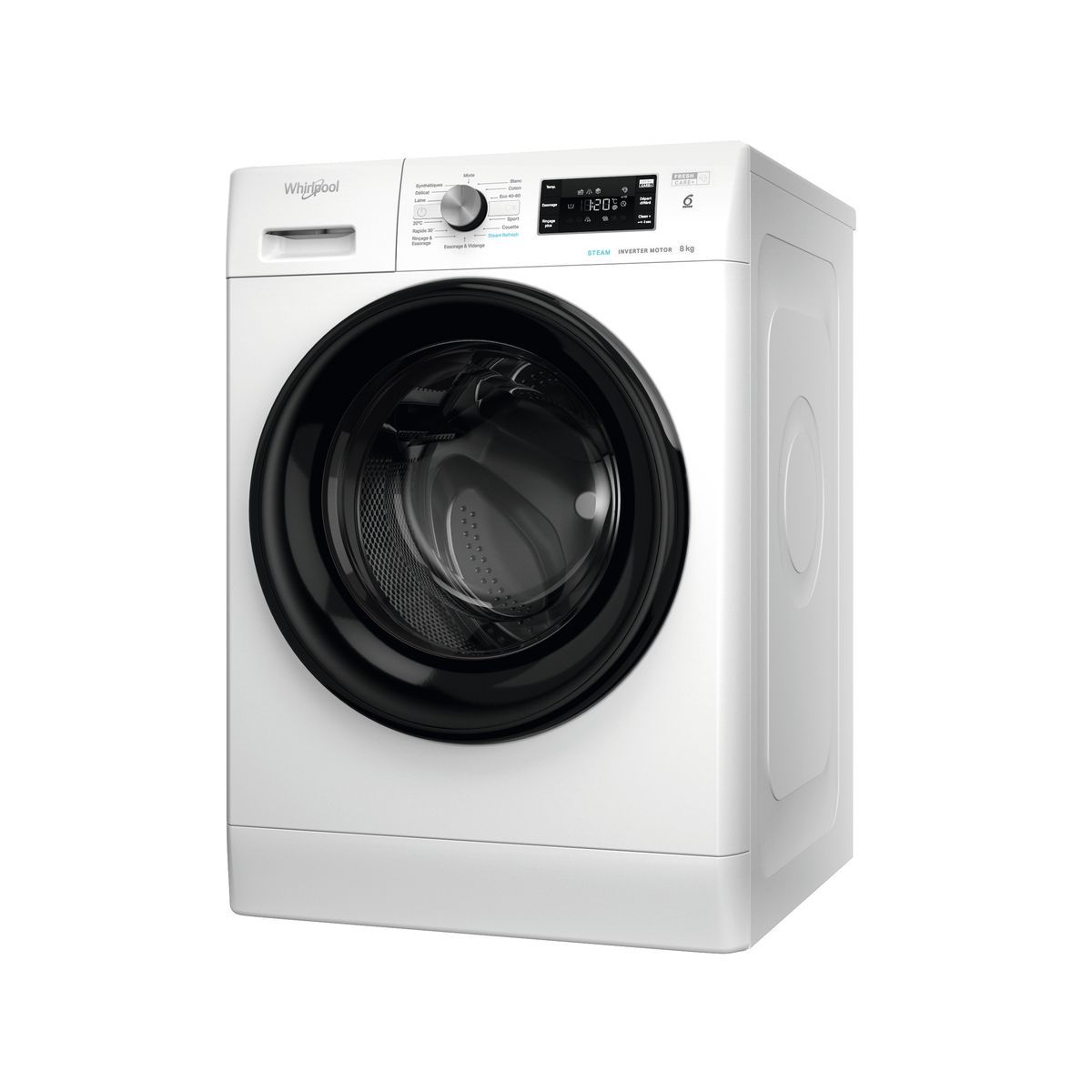 WHIRLPOOL Lave linge hublot FFB8458BVFR, 8 kg, 1400 T/min