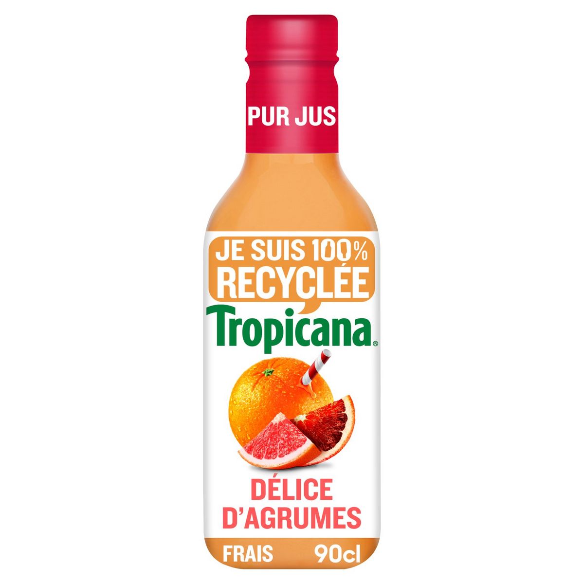 TROPICANA Pur jus d'oranges Ruby breakfast 90cl