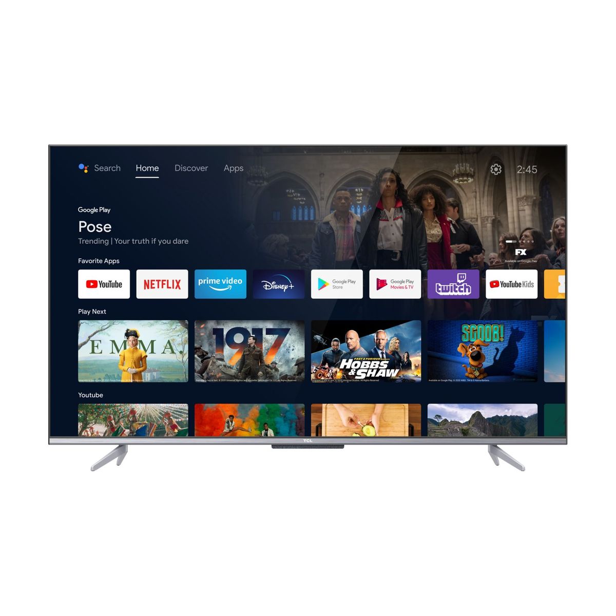 Voir la diapositive 3 : TCL 55P725 TV LED 4K UHD 140 cm Android TV 