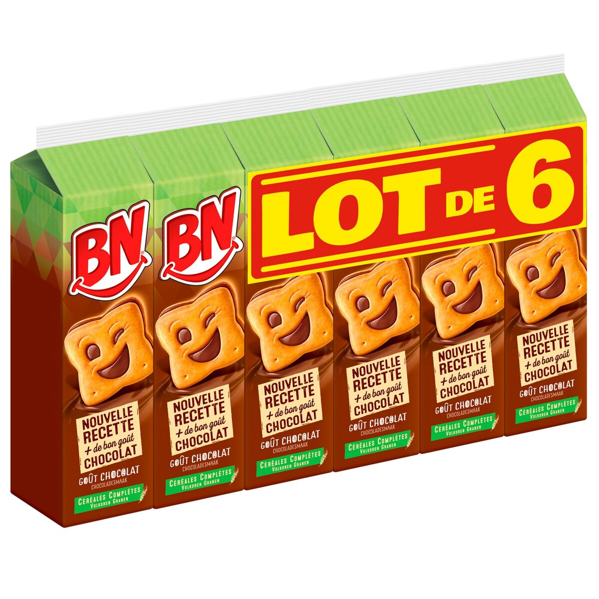 BN Biscuit au chocolat Lot de 6 1,710kg