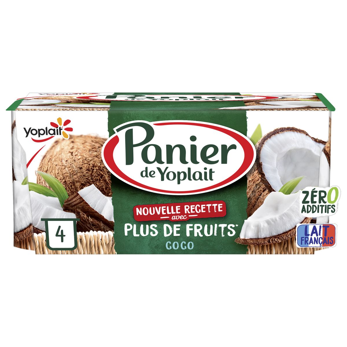 PANIER DE YOPLAIT Yaourts aux fruits coco 4x130g