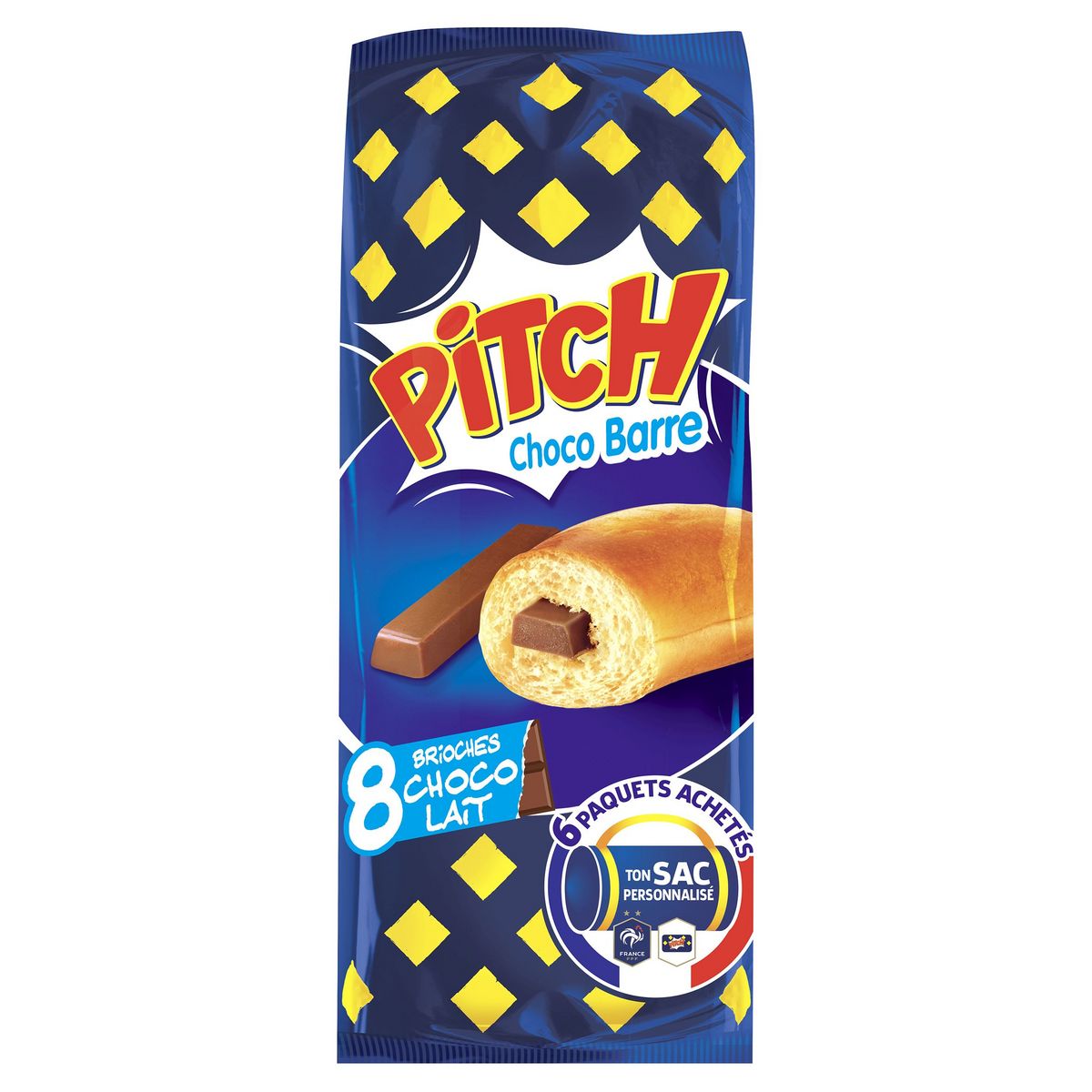 PITCH Choco barre brioches au chocolat au lait 8 pièces 310g