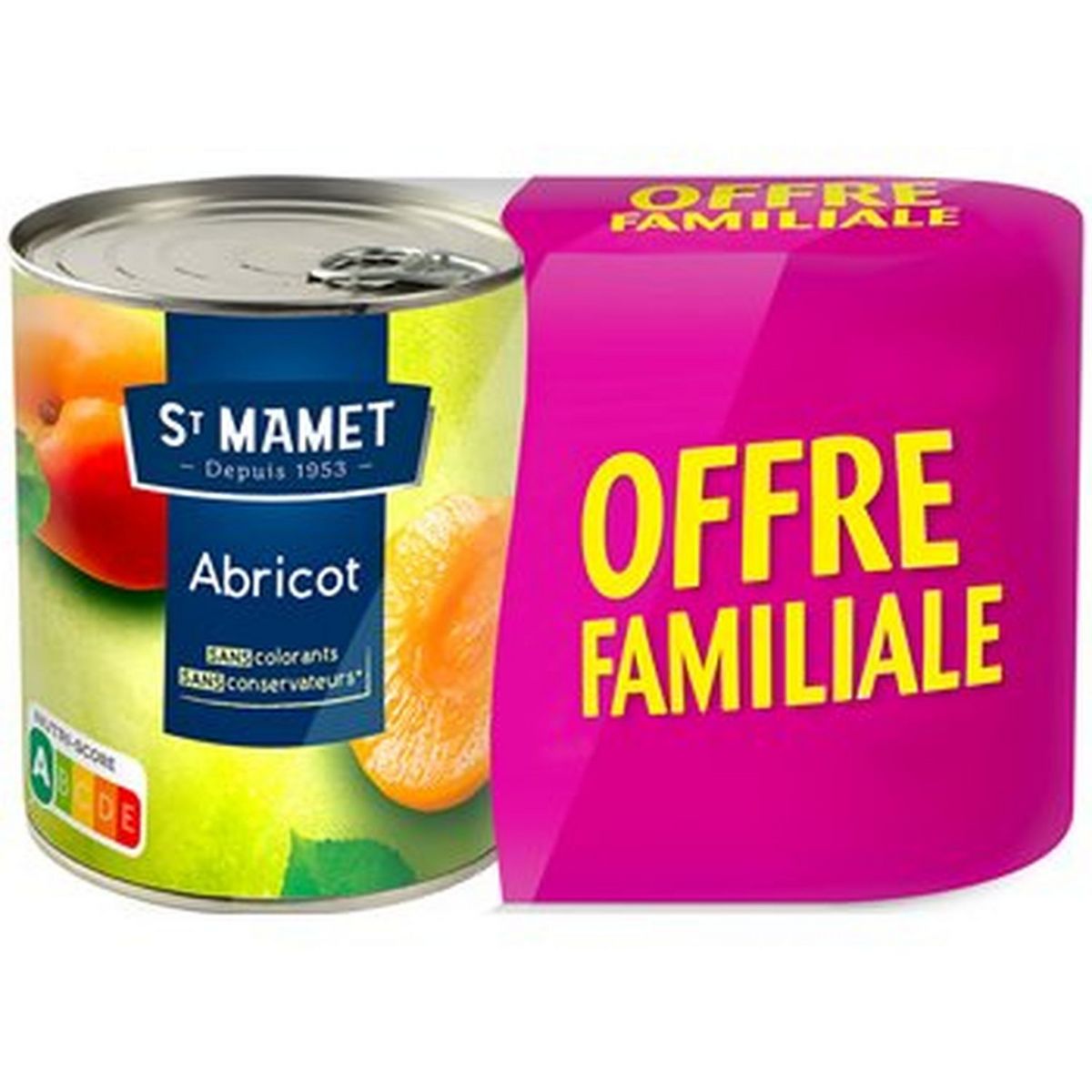 ST MAMET Abricot au sirop 2 boites 1,64kg