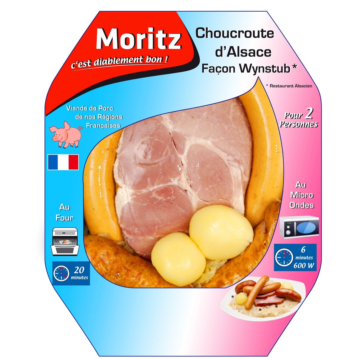 MORITZ Choucroute d'Alsace façon Wynstub 2 portions 700g