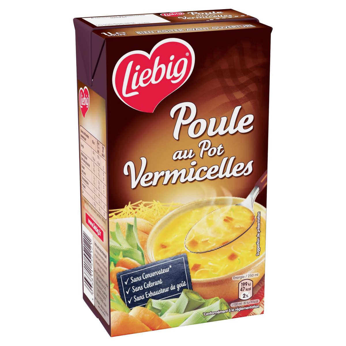 LIEBIG Soupe poule au pot vermicelles 4 personnes 1l