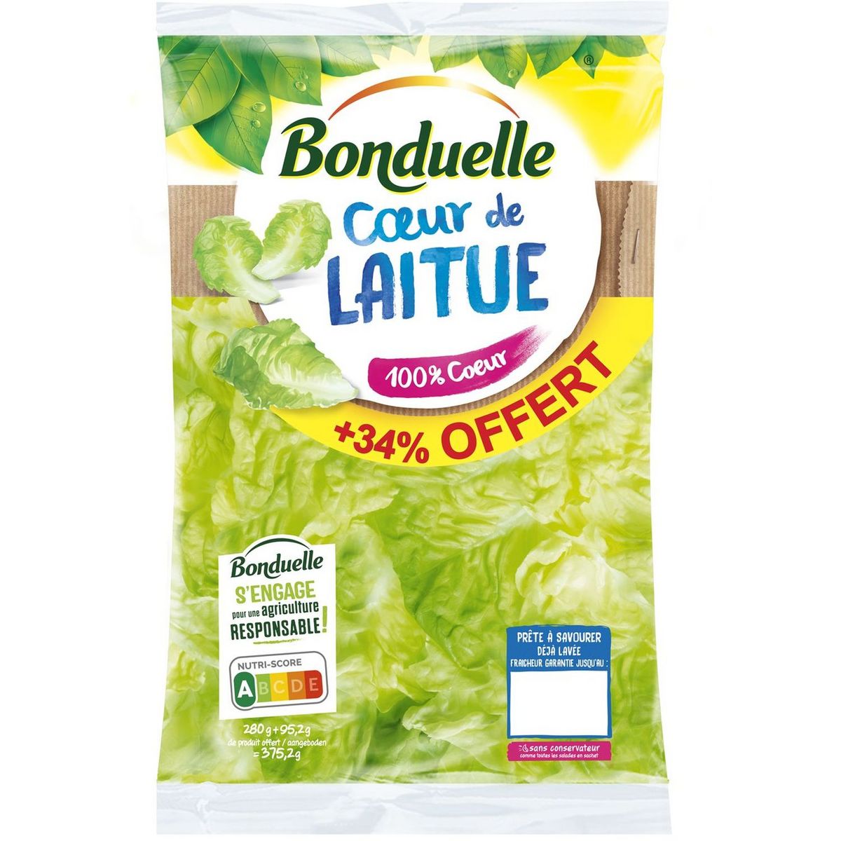 BONDUELLE Cœur de laitue 280g+34% offert