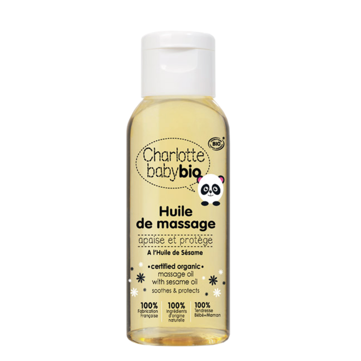 CHARLOTTE BABY BIO Huile de massage apaise et protège 100ml