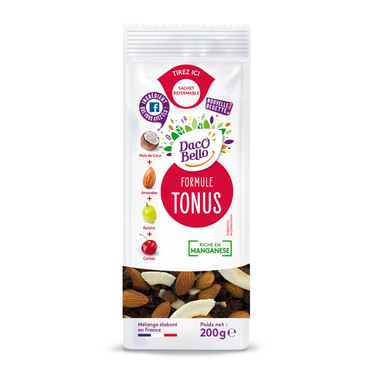 DACO BELLO Formule tonus Assortiment fruits sec et à coques 200g