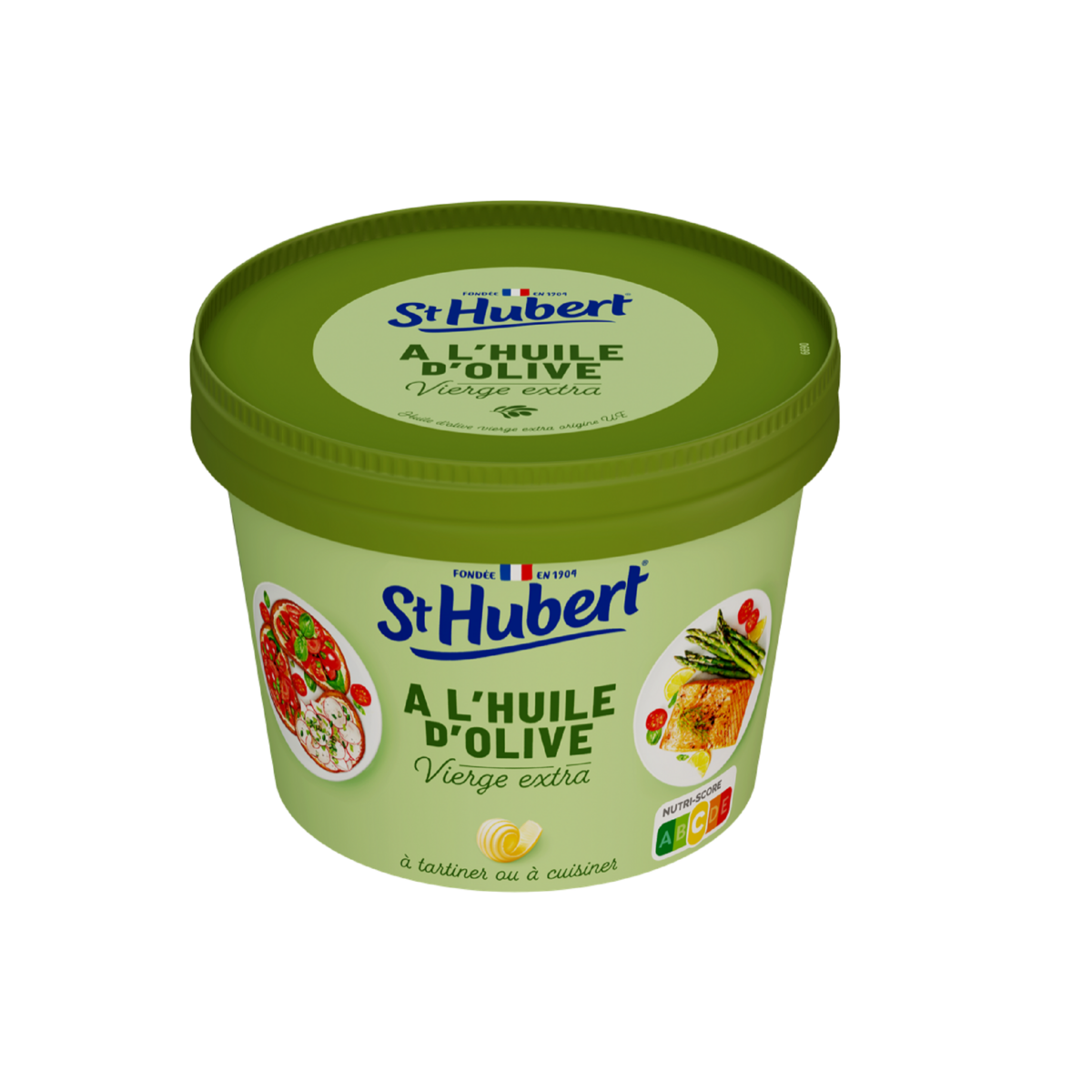 ST HUBERT Margarine à l'huile d'olive vierge extra à tartiner ou à cuisiner 230g