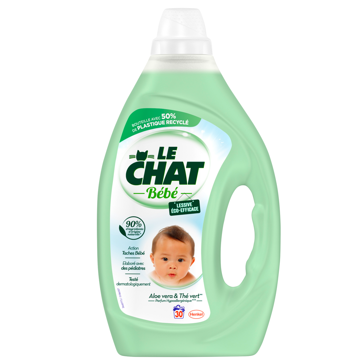 LE CHAT Lessive liquide bébé à l'aloé vera 30 lavages 1,5l pas cher ...