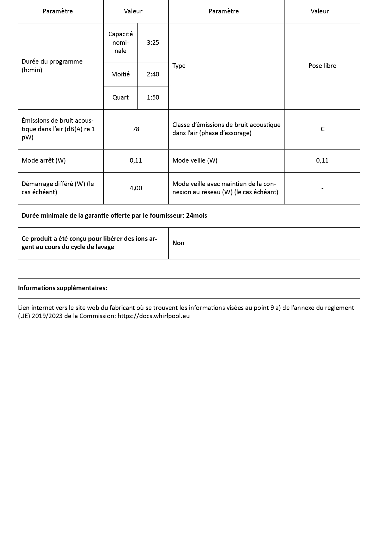 Voir la diapositive 5 : HOTPOINT Lave linge top WMTG722UFR/N, 7 kg, 1200 T/min
