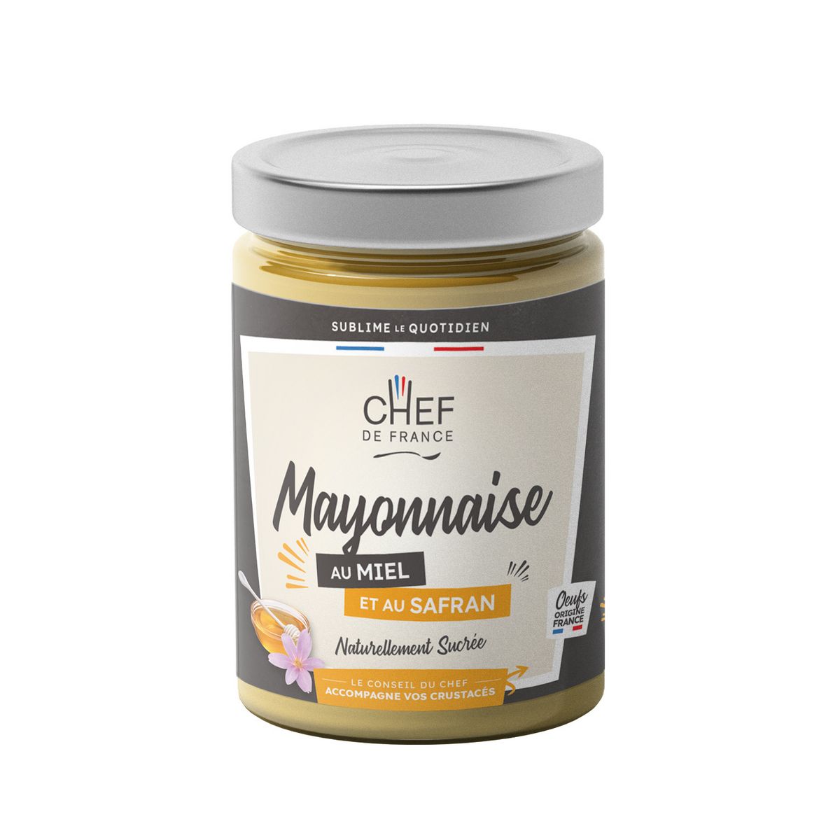 CHEF DE FRANCE Mayonnaise au miel et safran en bocal 170g