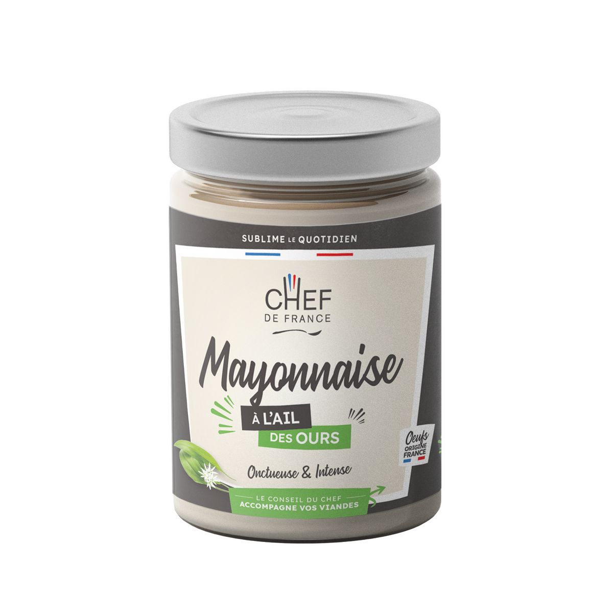 CHEF DE FRANCE Mayonnaise à l'ail des ours en bocal 170g