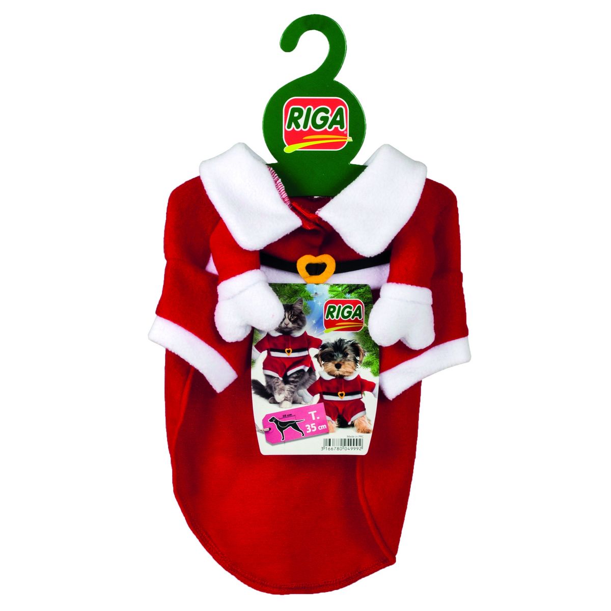 RIGA Déguisement de Noël chien et chat 35cm 1 pièce