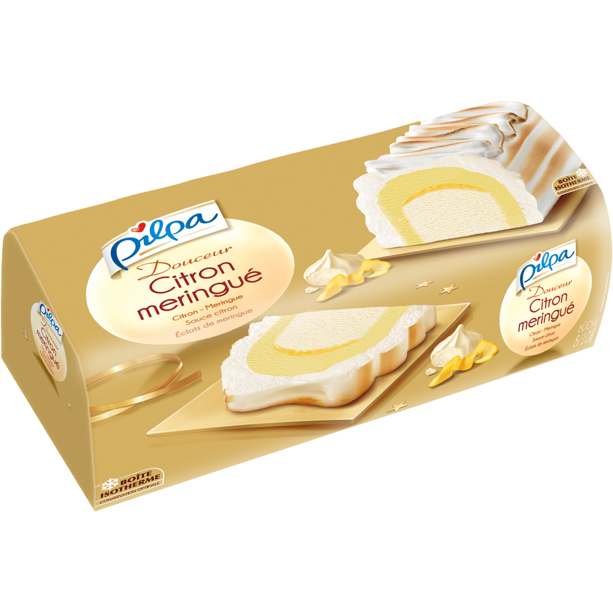 PILPA Bûche glacée douceur citron meringué 8-10 parts 464g