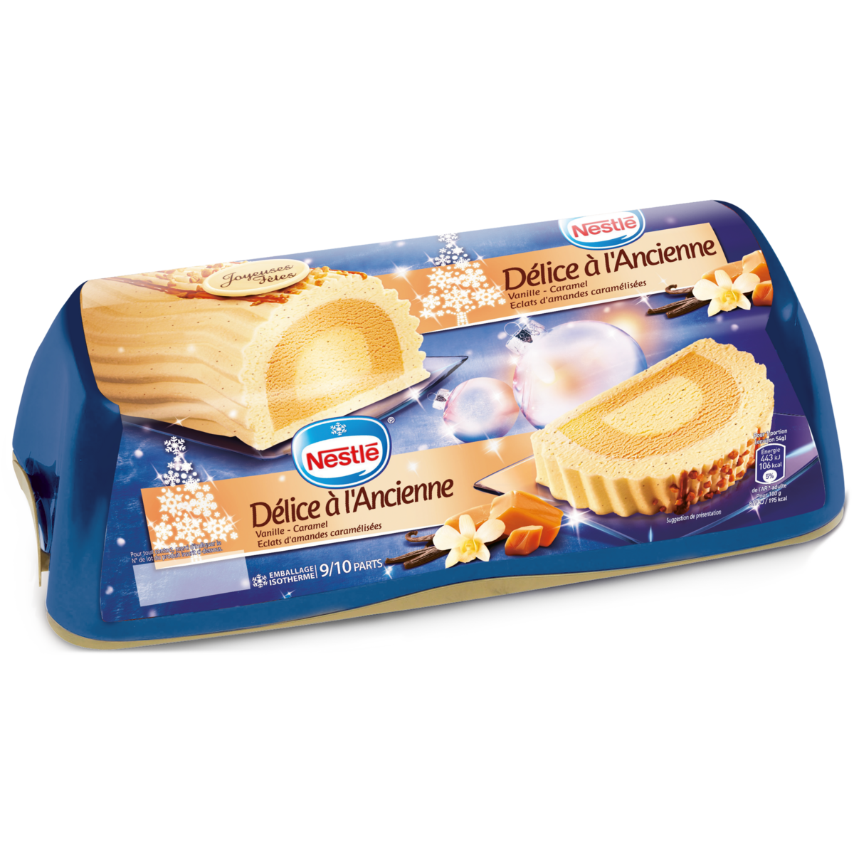 NESTLE Bûche glacée délice à l'ancienne 9-10 parts 540g