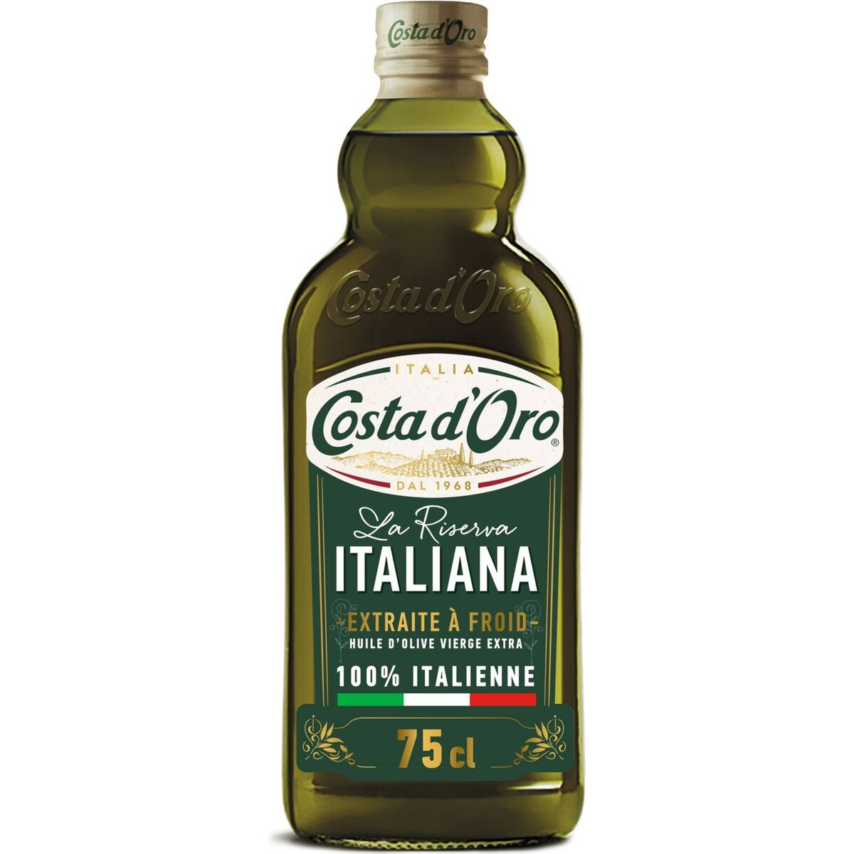 COSTA D'ORO Huile d'olive vierge extra fruitée origine Italie 75cl