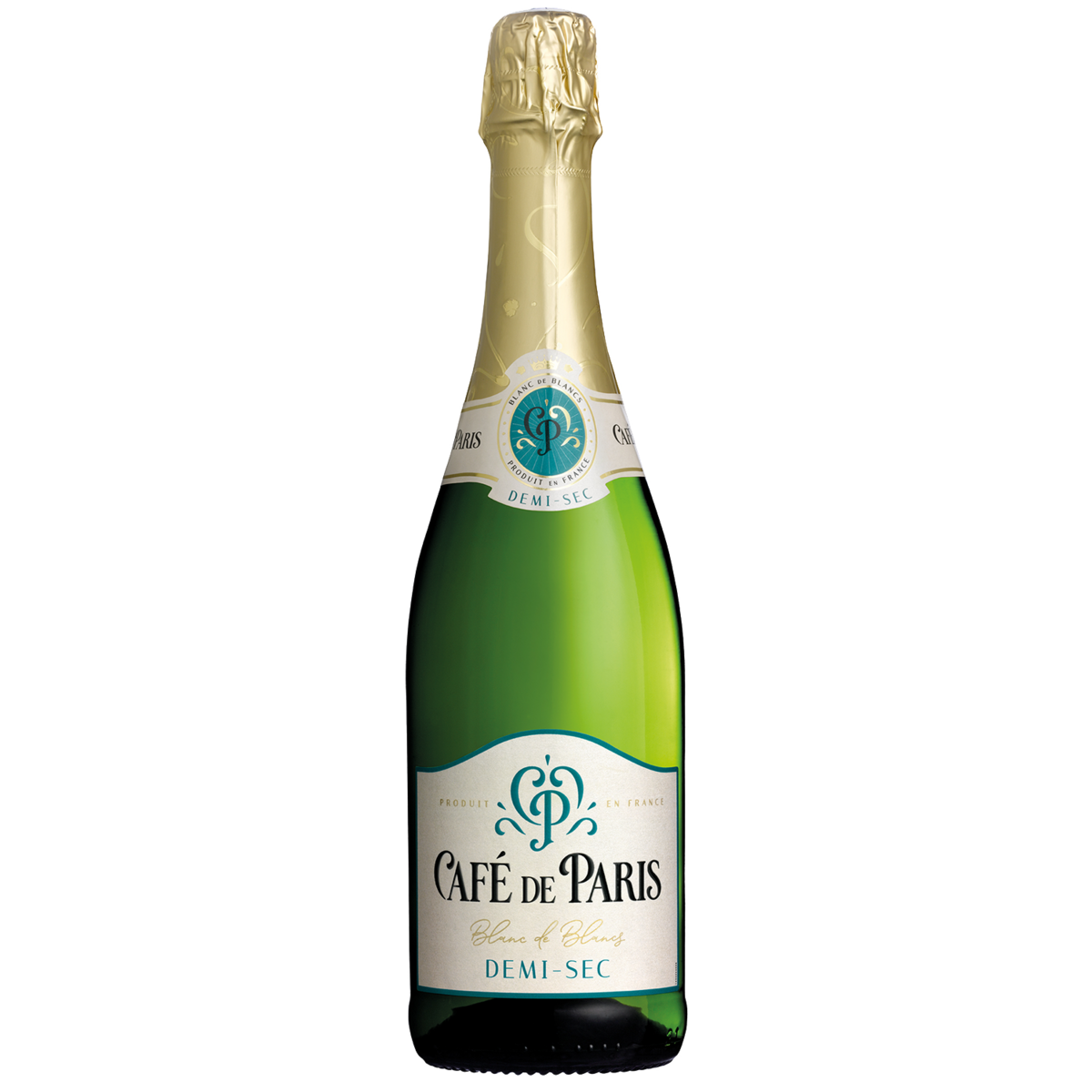 CAFE DE PARIS Vin effervescent demi-sec blanc de blancs 75cl