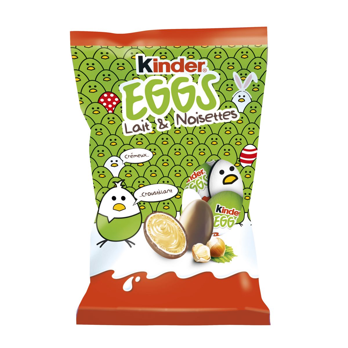 KINDER Eggs petits œufs lait et noisettes 12 oeufs 120g