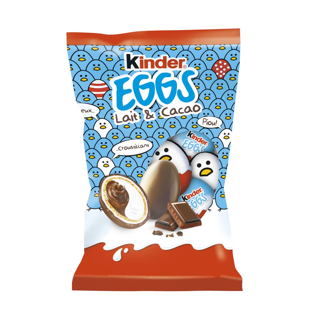 KINDER Eggs petits oeufs lait et cacao 12 oeufs 120g
