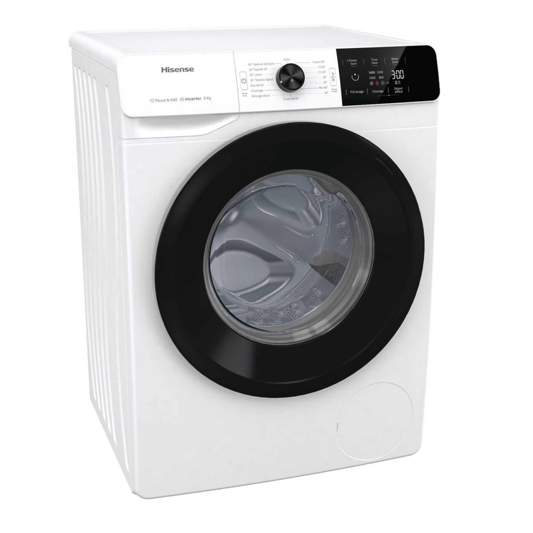 Voir la diapositive 2 : HISENSE Lave linge hublot HWGE8141V, 8 kg, 1400 T/min, B