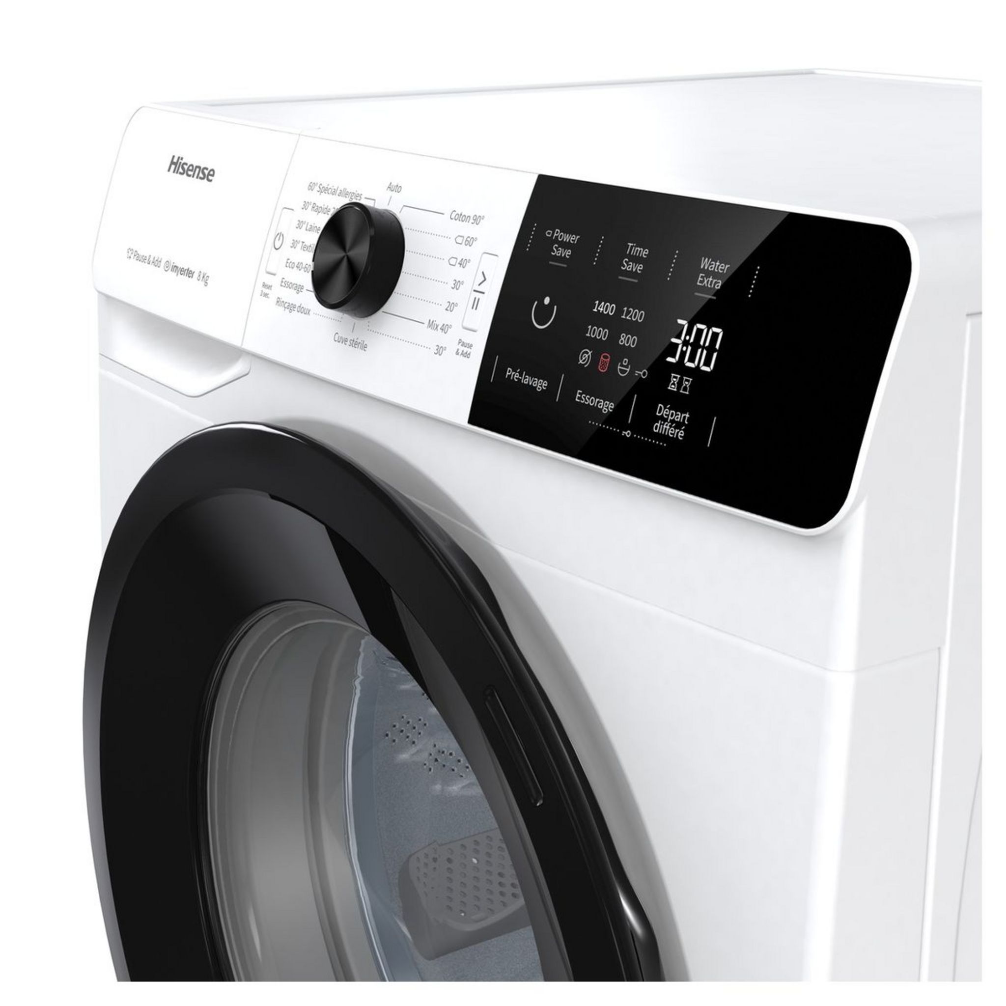 Voir la diapositive 3 : HISENSE Lave linge hublot HWGE8141V, 8 kg, 1400 T/min, B