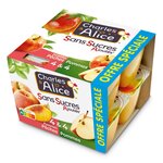 CHARLES & ALICE Spécialité pommes pêches pommes sans sucres ajoutés 8x100g