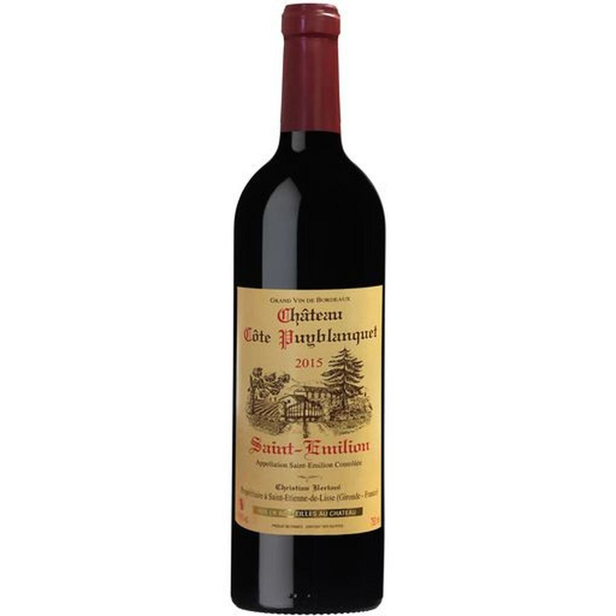 Vin rouge AOP Saint-Emilion Château Côte Puyblanquet 2015 75cl