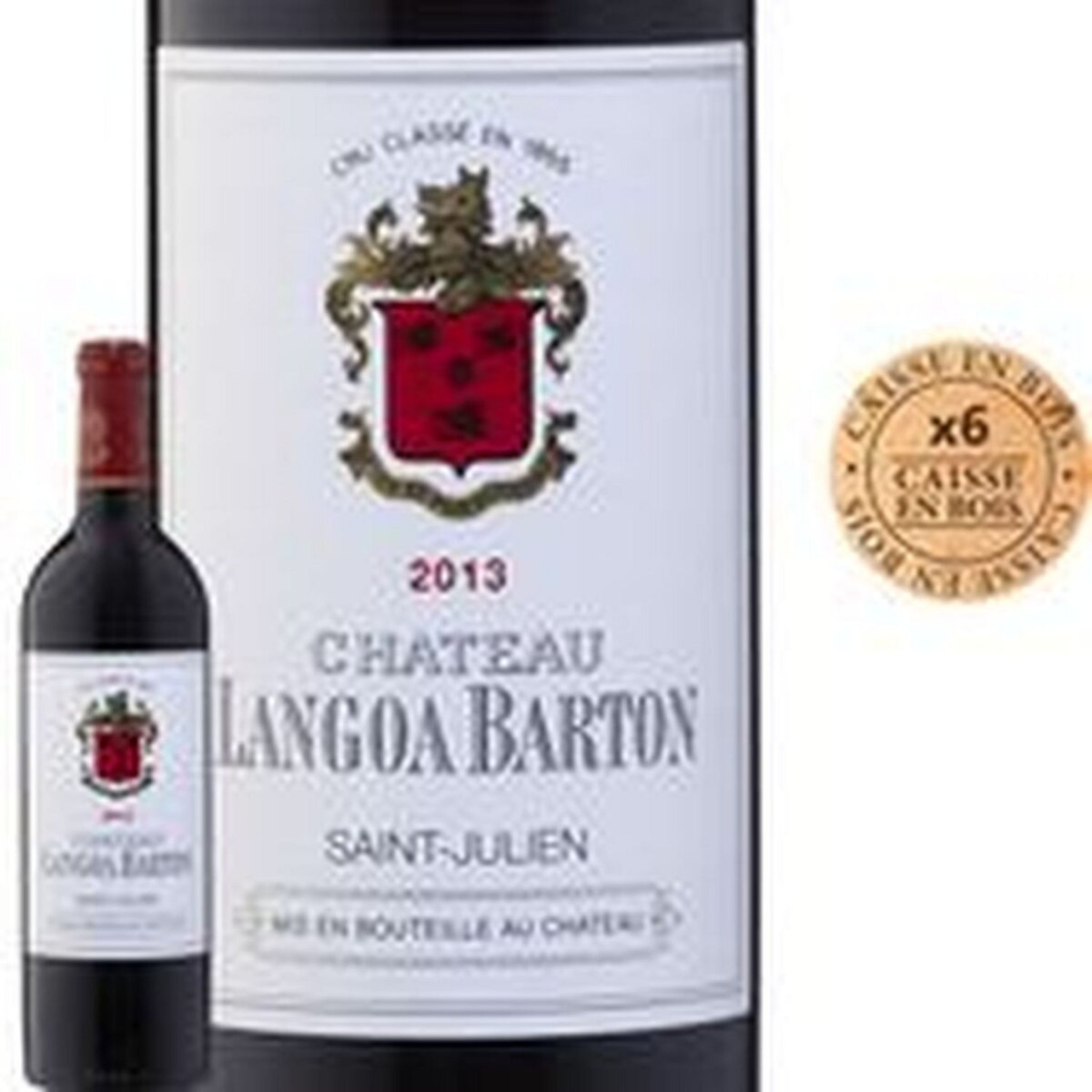 Vin rouge AOP Saint-Julien 3ème grand cru classé Château Langoa Barton 2013 75cl