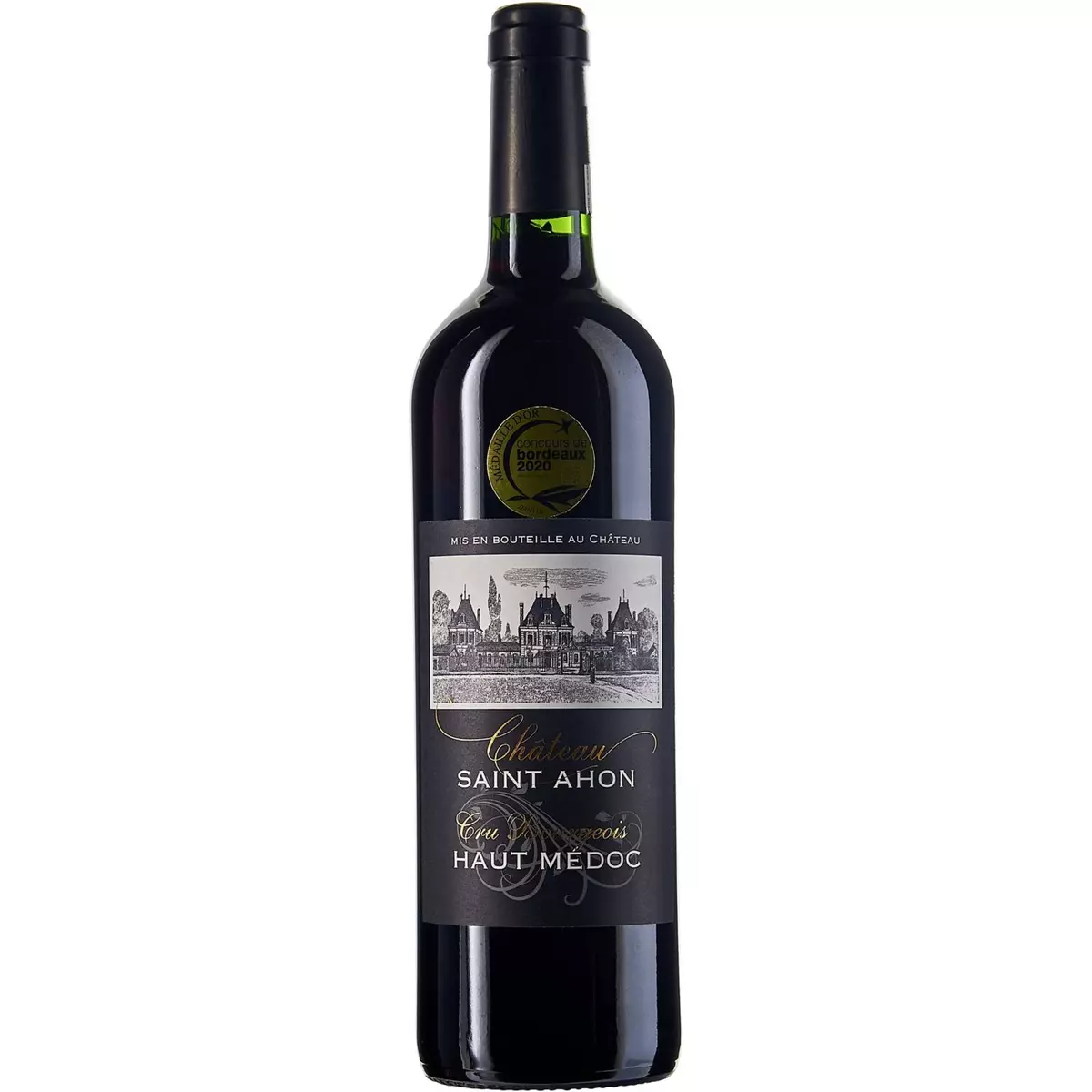 Vin rouge AOP Haut-Médoc Château Saint Ahon cru bourgeois HVE 2018 75cl