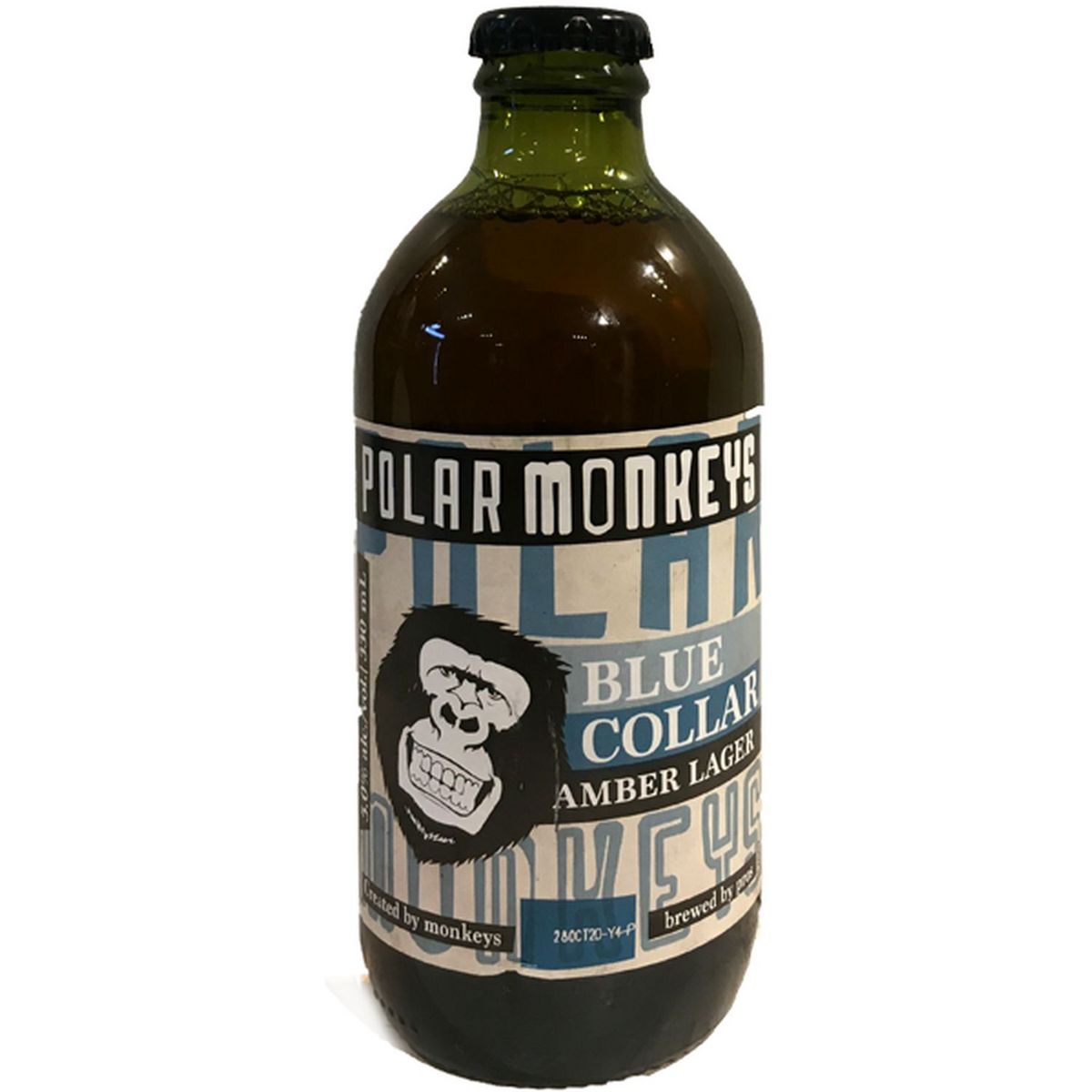 POLAR MONKEYS Bière ambrée Blue Collar 5% bouteille  33cl